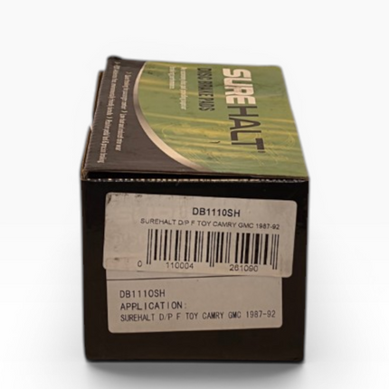 Surehalt DB1110SH Brake Pad Set - Toyota Camry / GMC 1987-92 (front)