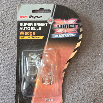 Repco R530LXBL W21W Wedge Globe 12V 21W – Pack of 2 product image – TheBros NZ
